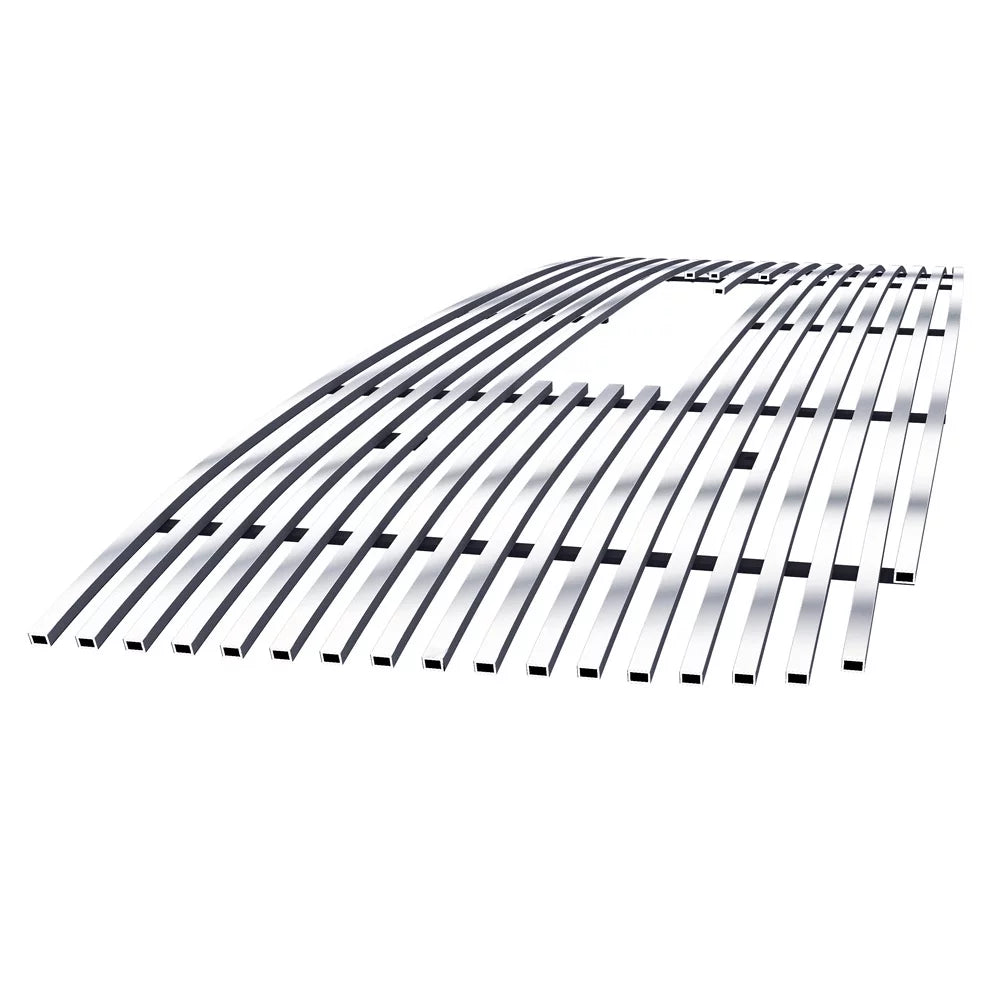 APS Compatible with GMC Sierra 2500HD 3500HD 2011-2014 with Logo Show Main Upper 304 Stainless Steel Chrome Horizontal Billet Grille Insert G66834S