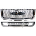 Ikon Motorsports Bull Bar Grille Guard - Fits 07-13 Gmc Sierra 1500 Denali Front Bumper Upper Grill + Lower Grille Guards