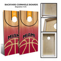 Slick Woody's Backyard Miami Basketball Cornhole Board Set in Multi-Color