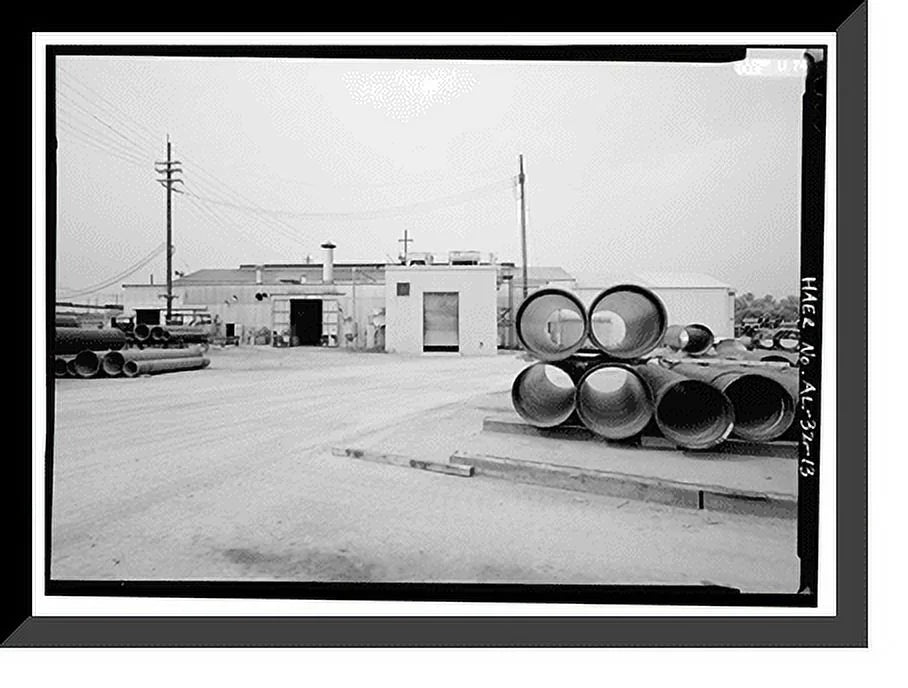 Historic Framed Print, United States Pipe & Foundry Company Plant, 2023 St. Louis Avenue at I-20/59, Bessemer, Jefferson County, AL - 13, 17-7/8 x 21-7/8