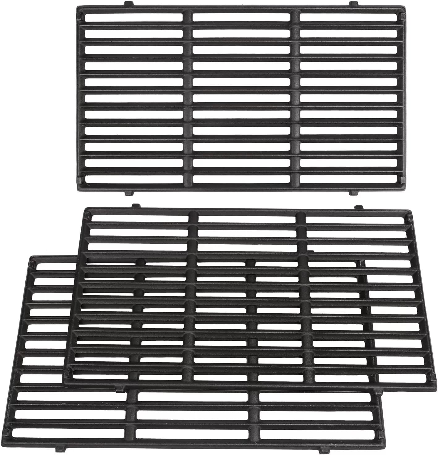 Grisun 18.7 Cooking Grates for Weber Genesis II 400 and Genesis II LX 400 Series Gas Grills, Cast Iron Replacement Parts for Weber 66089 66097, Set of 3