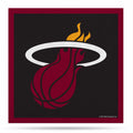 Rico Industries Basketball Miami Heat  Felt Home & Wall Decor Banner - Banner for Man Cave, Game Room, Office & Bedroom - Long-Lasting Wall Decorations - Made in The USA - 23 x 23