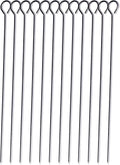 12 inch Barbecue Skewers Metal BBQ Sticks,12Pack Stainless Steel Square Skewer for Grill Outings Cooking by HONSHEN