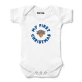 Newborn & Infant Chad & Jake White New York Knicks First Christmas Bodysuit