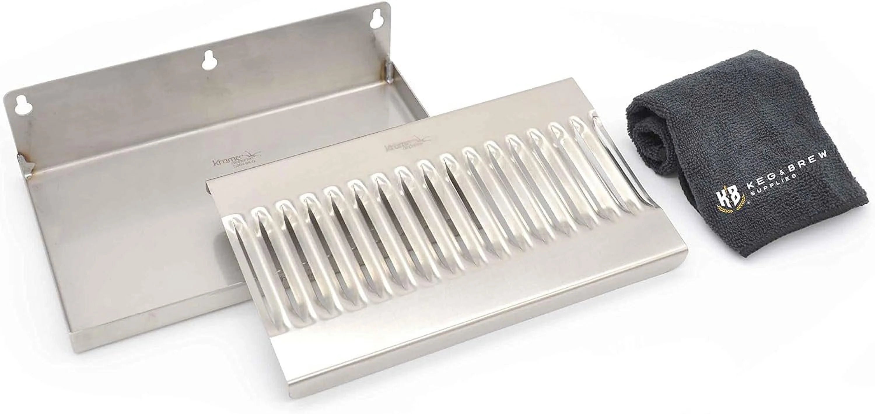 Wall Mount Drip Tray Stainless Steel - Variations (Wall Mount Drip Tray Without Drain, 10 X 6)