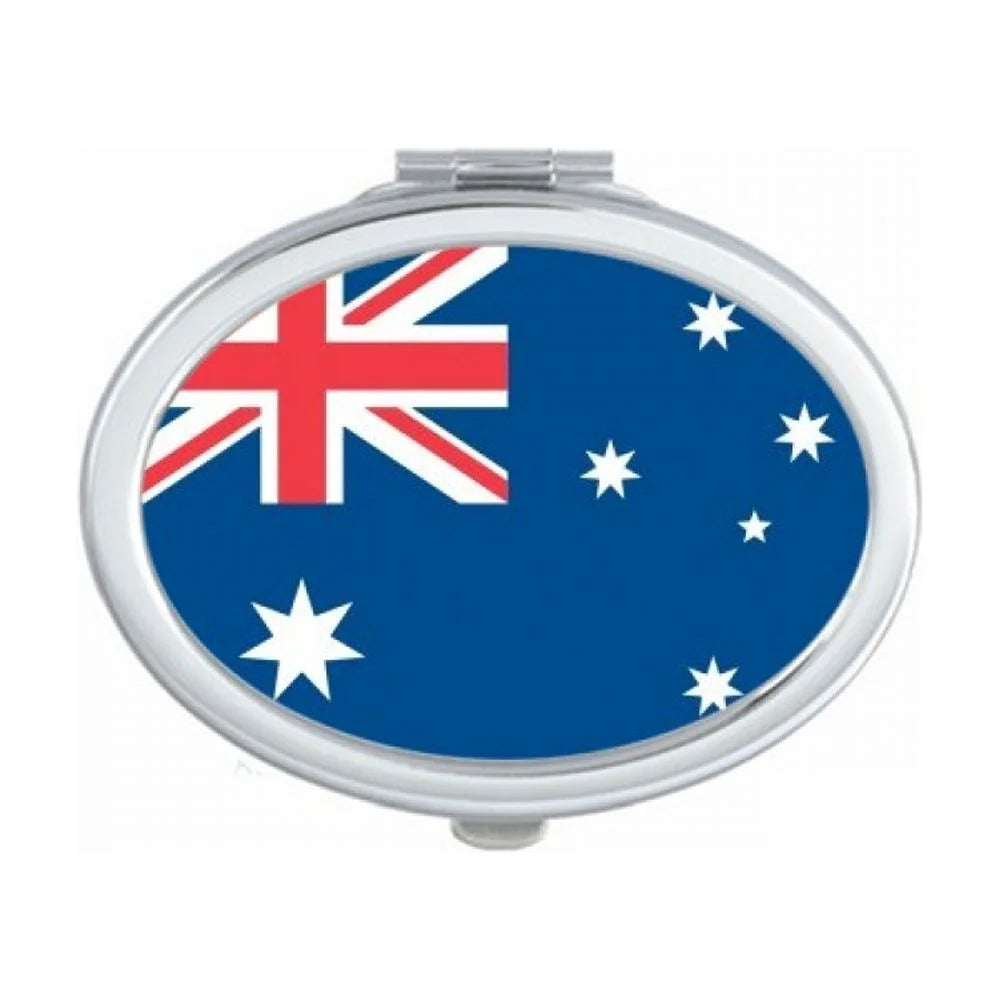 Australia National Flag Oceania Country Mirror Portable Fold Hand Makeup Double Side Glasses