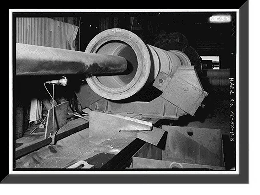Historic Framed Print, United States Pipe & Foundry Company Plant, Machine Shop, 2023 St. Louis Avenue at I-20/59, Bessemer, Jefferson County, AL - 7, 17-7/8 x 21-7/8