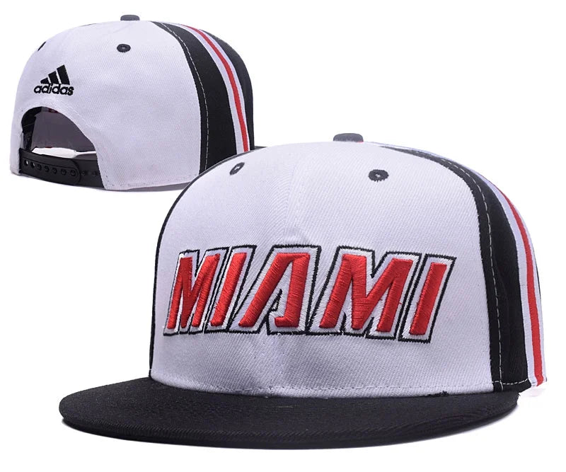 Miami-heat Basketball Cap Pro League Hat Adjustable Flat Cap