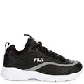 Fila Kid's Ray Boys Fashion Sneakers Black/Safety Yellow/Metallic Silver 2.5 Little Kid