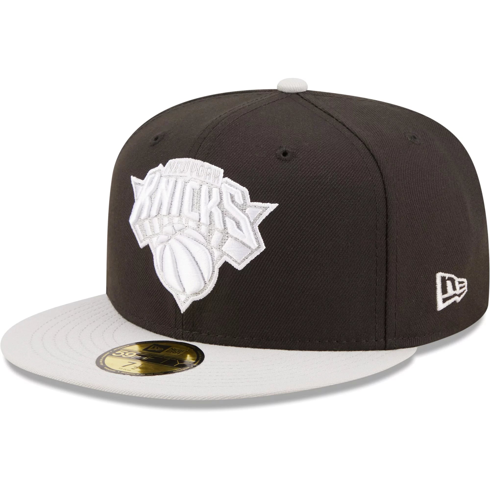 Men's New Era Black/Gray New York Knicks Two-Tone Color Pack 59FIFTY Fitted Hat
