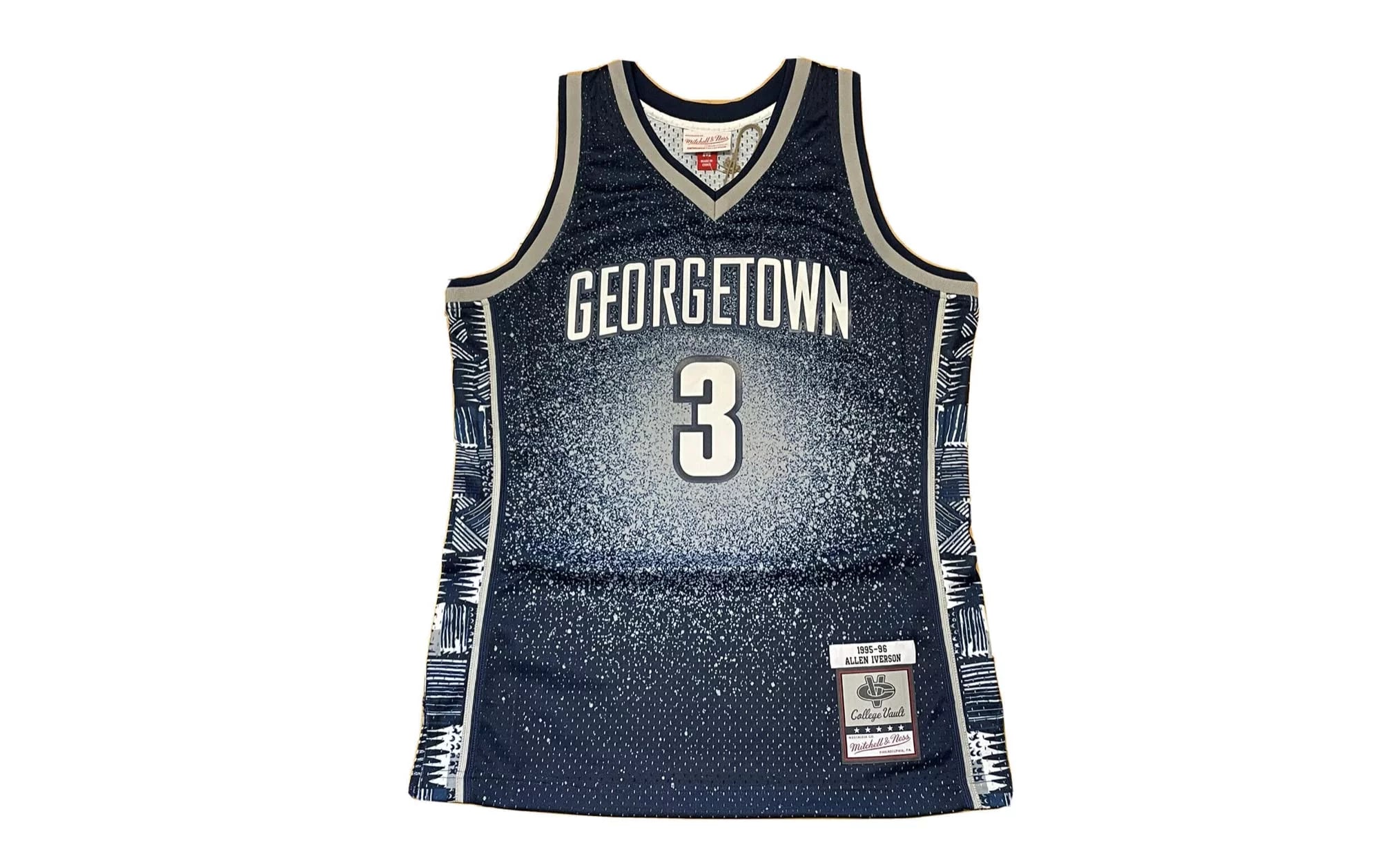 Mitchell & Ness Allen Iverson Georgetown Hoyas 1995-96 Navy Gradient Swingman Jersey Medium