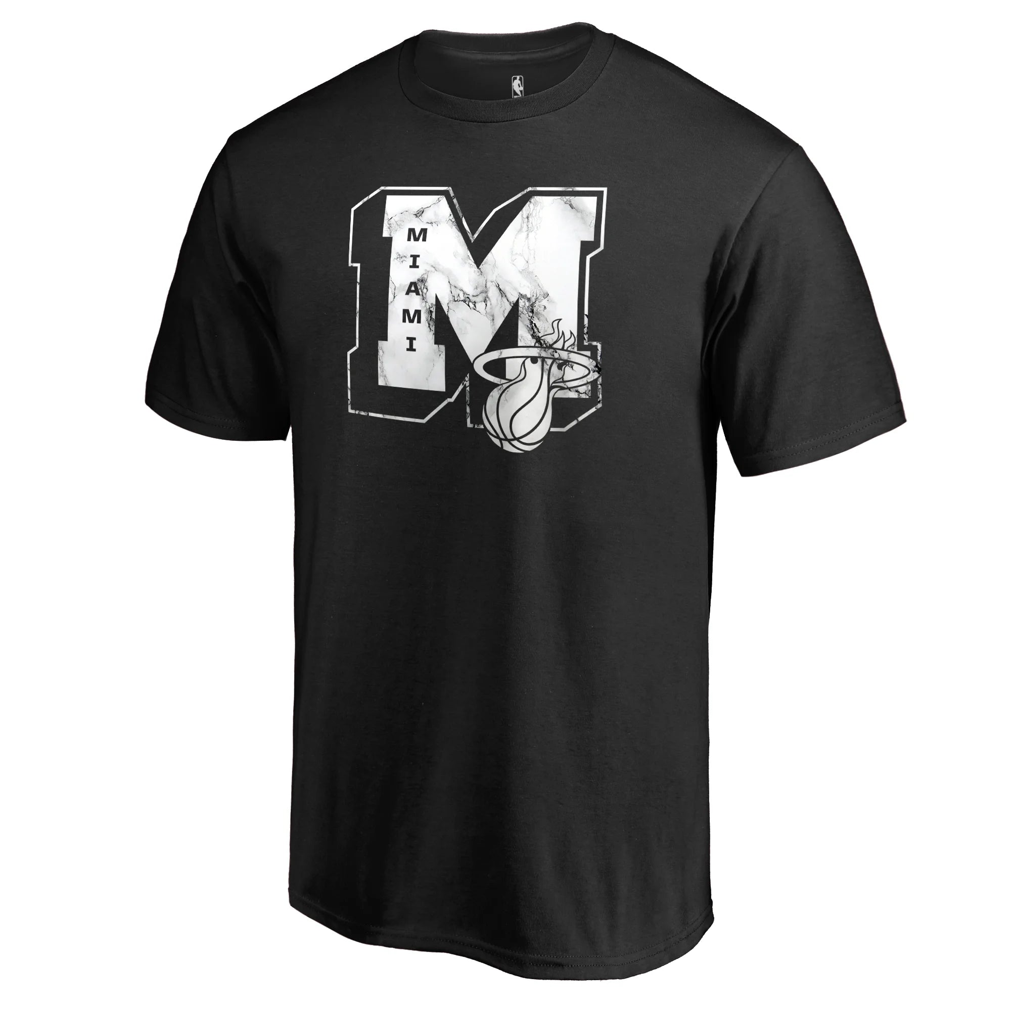 Men's Fanatics Branded Black Miami Heat Letterman T-Shirt