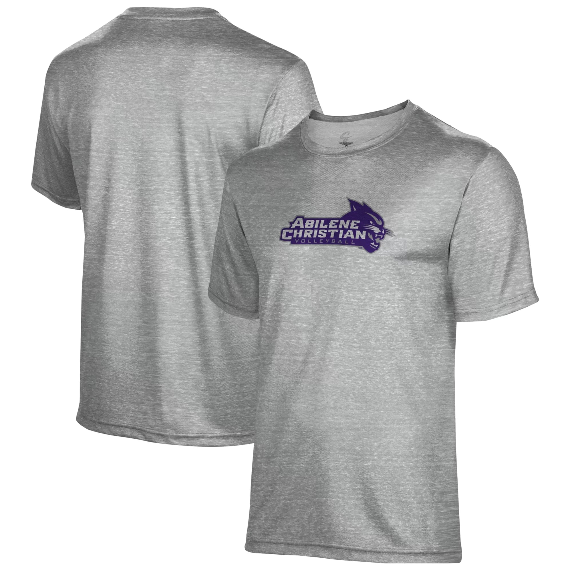 Men's Gray Abilene Christian University Wildcats Volleyball Name Drop T-Shirt
