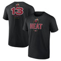 Men's Fanatics Branded Bam Adebayo Black Miami Heat Behind The Back Name & Number T-Shirt