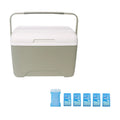 8L Camping Insulated Cool Box Bag with Handles Food Storage Box Insulated Thermal for Beach BBQ Fishing Green