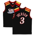 Allen Iverson Philadelphia 76ers Autographed Black, Red, Yellow Mitchell & Ness 2005-06 Swingman Jersey - Fanatics Authentic Certified