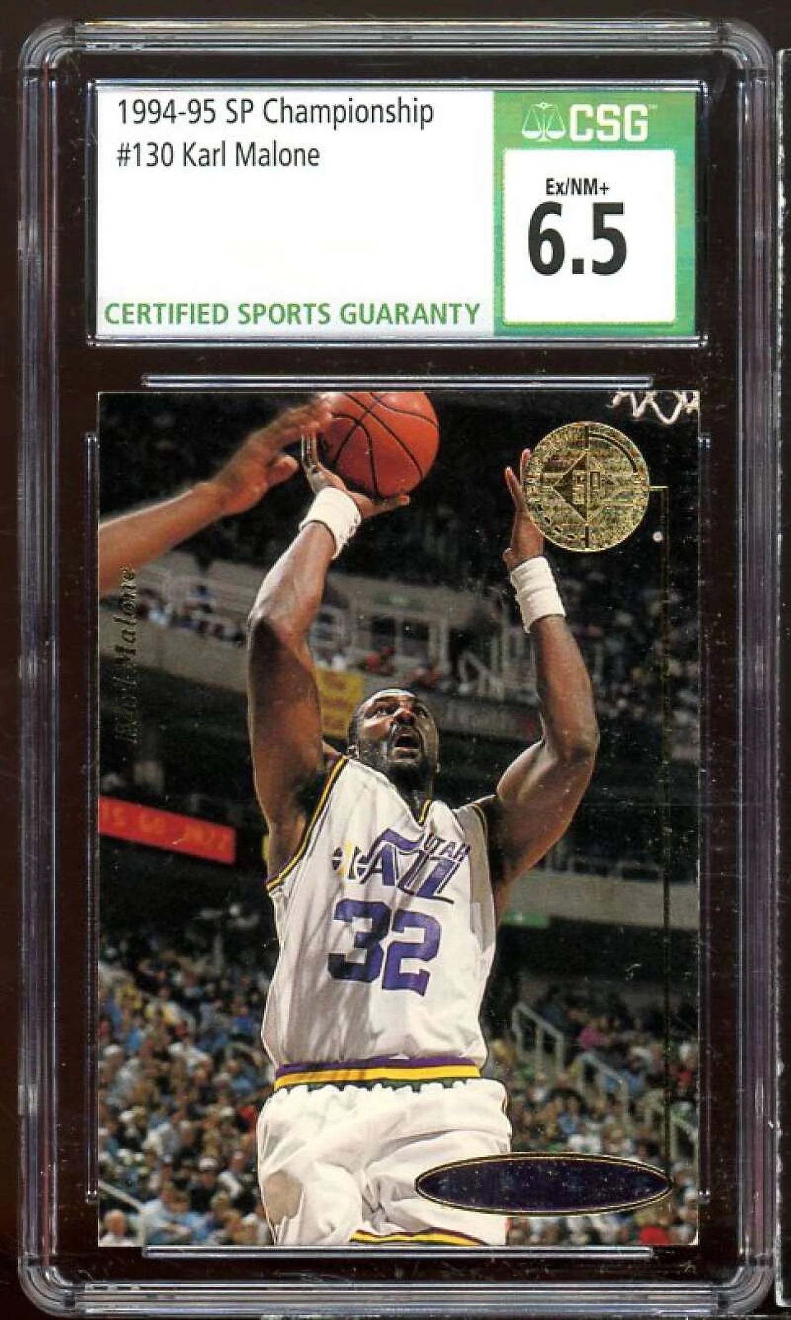 Karl Malone Card 1994-95 SP Championship #130 CSG 6.5