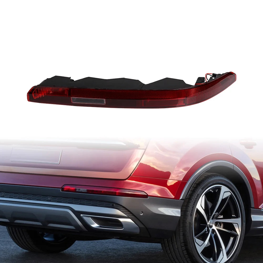 Astra Depot 1pc Right Passenger Side Lower Rear Bumper Reflector Tail Light Taillights Assembly Incandescent Bulb For 2016-2023 Audi Q7 US version