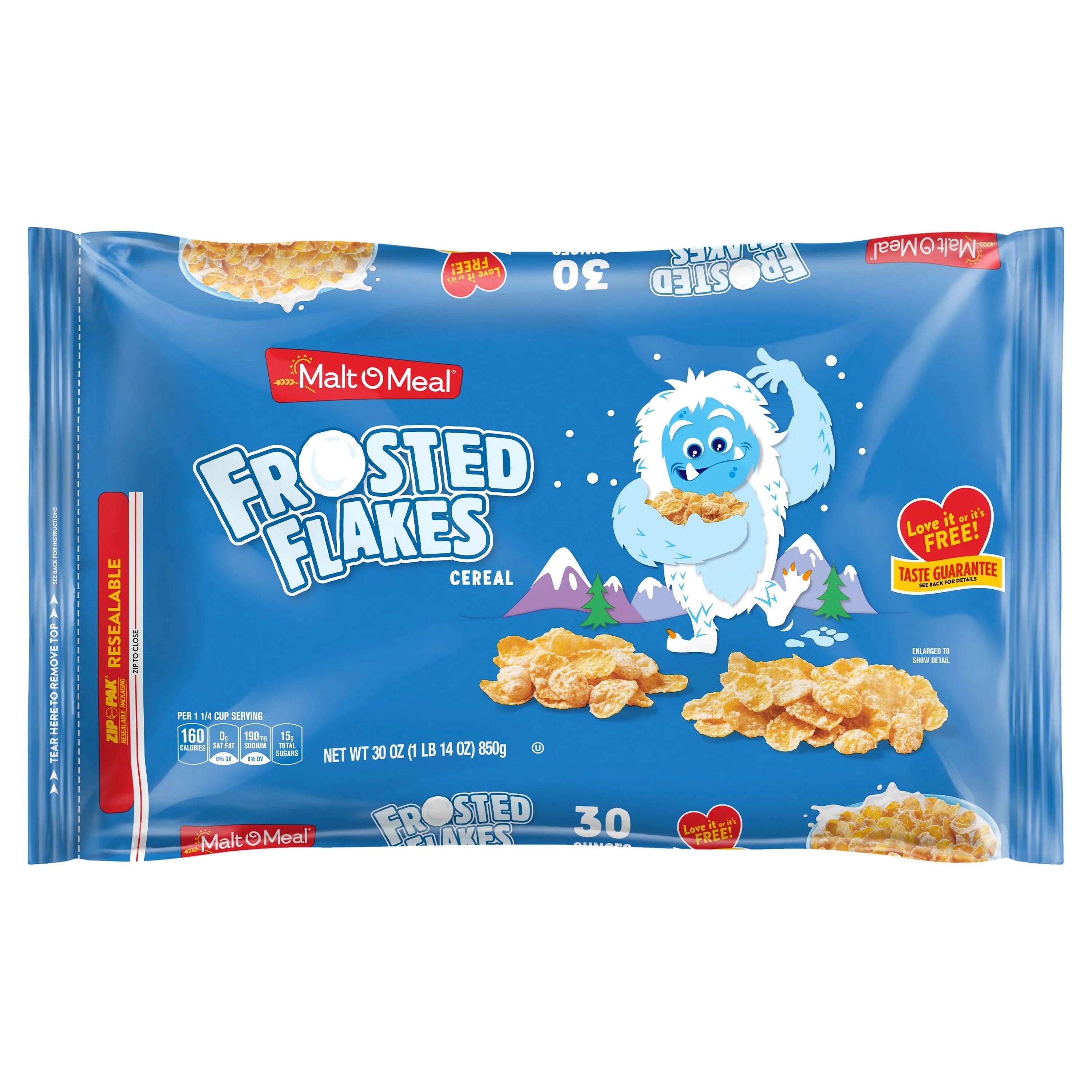 Malt-O-Meal Frosted Flakes Cereal, 30 oz Box