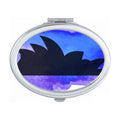 Australia Sydney Opera House Outline Mirror Portable Fold Hand Makeup Double Side Glasses