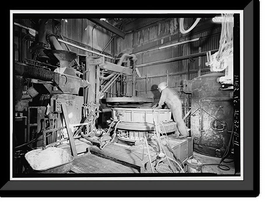 Historic Framed Print, United States Pipe & Foundry Company Plant, Core Making Shop, 2023 St. Louis Avenue at I-20/59, Bessemer, Jefferson County, AL - 11, 17-7/8 x 21-7/8