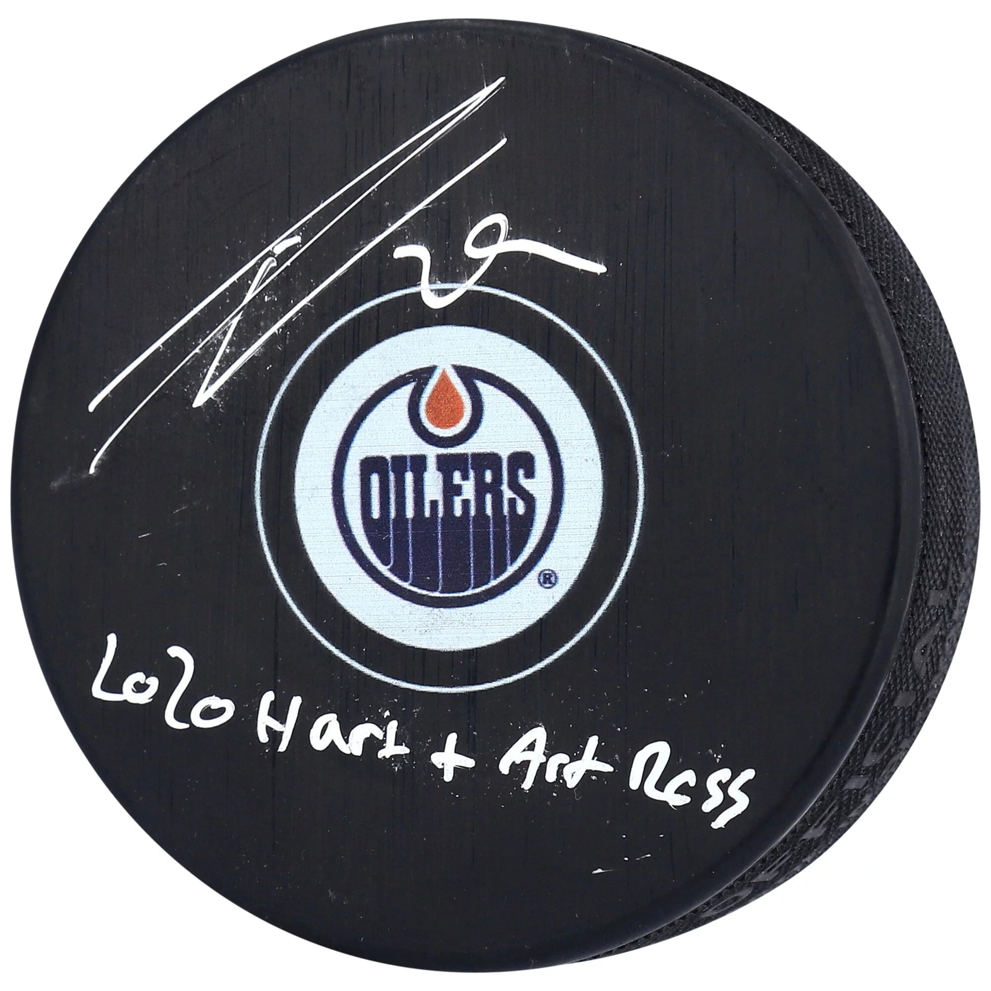 Leon Draisaitl Edmonton Oilers Autographed Hockey Puck with 2020 Hart + Art Ross Inscription - Fanatics Authentic Certified