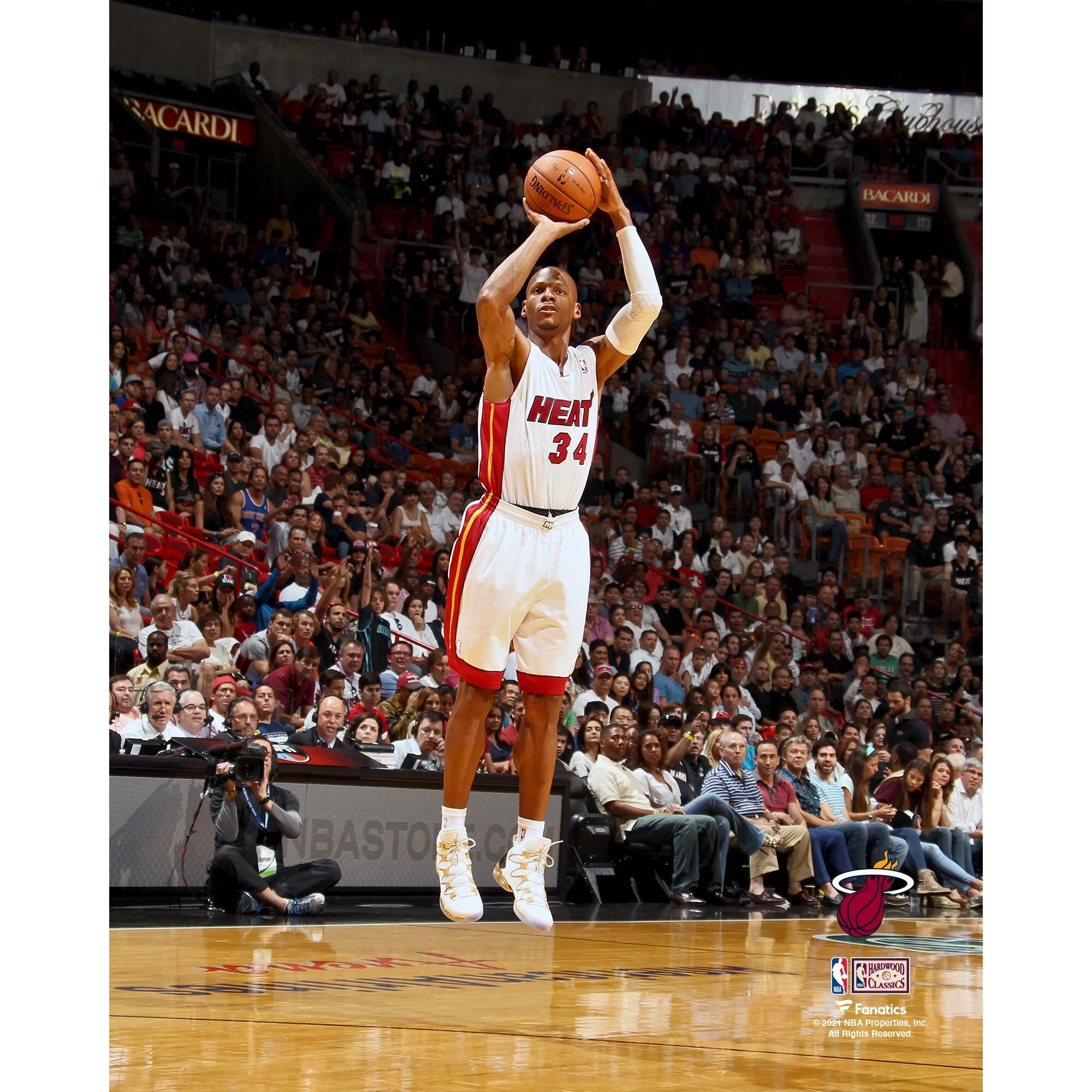 Ray Allen Miami Heat Unsigned Jump Shot Photograph