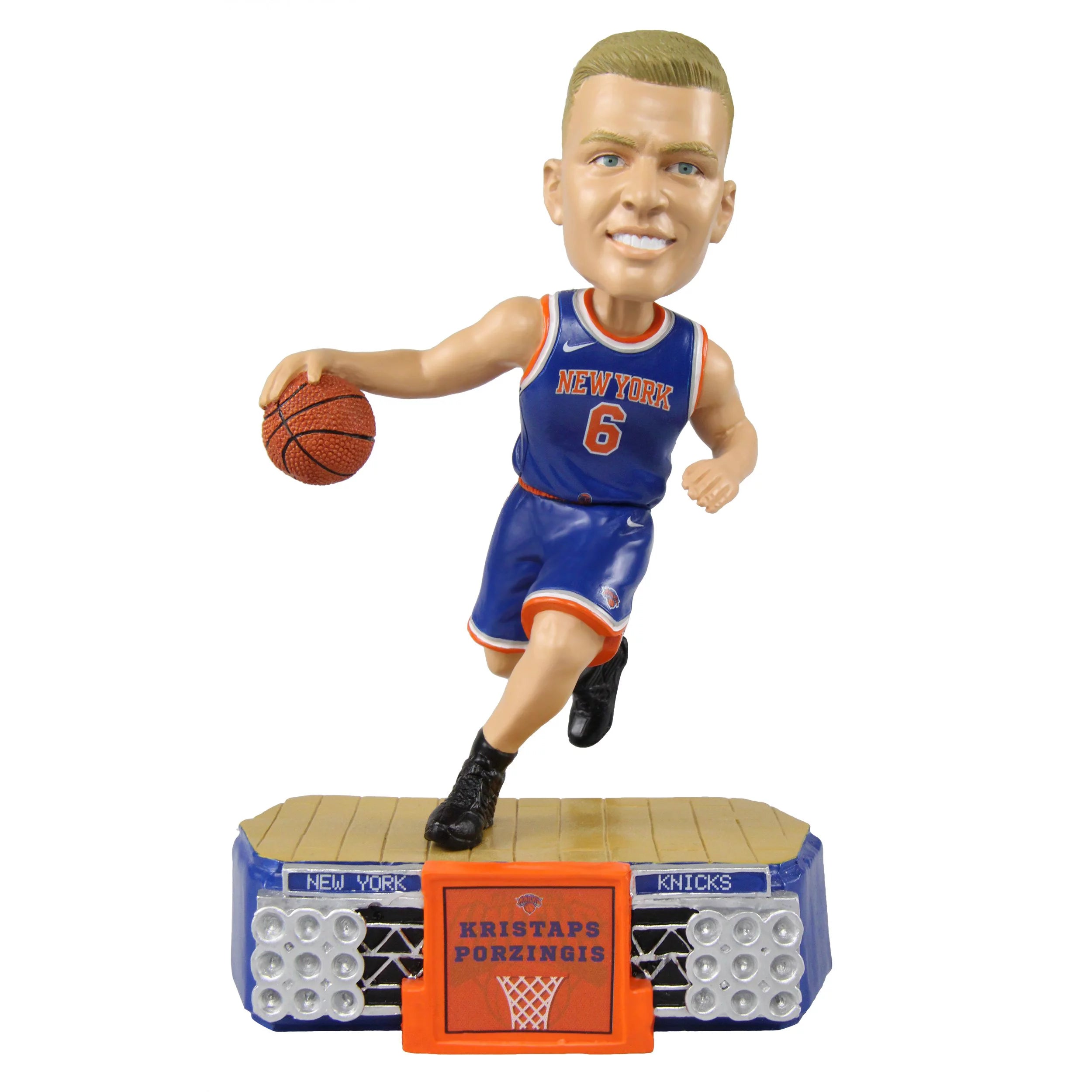 Kristaps Porzingis New York Knicks Stadium Lights Special Edition Bobblehead NBA