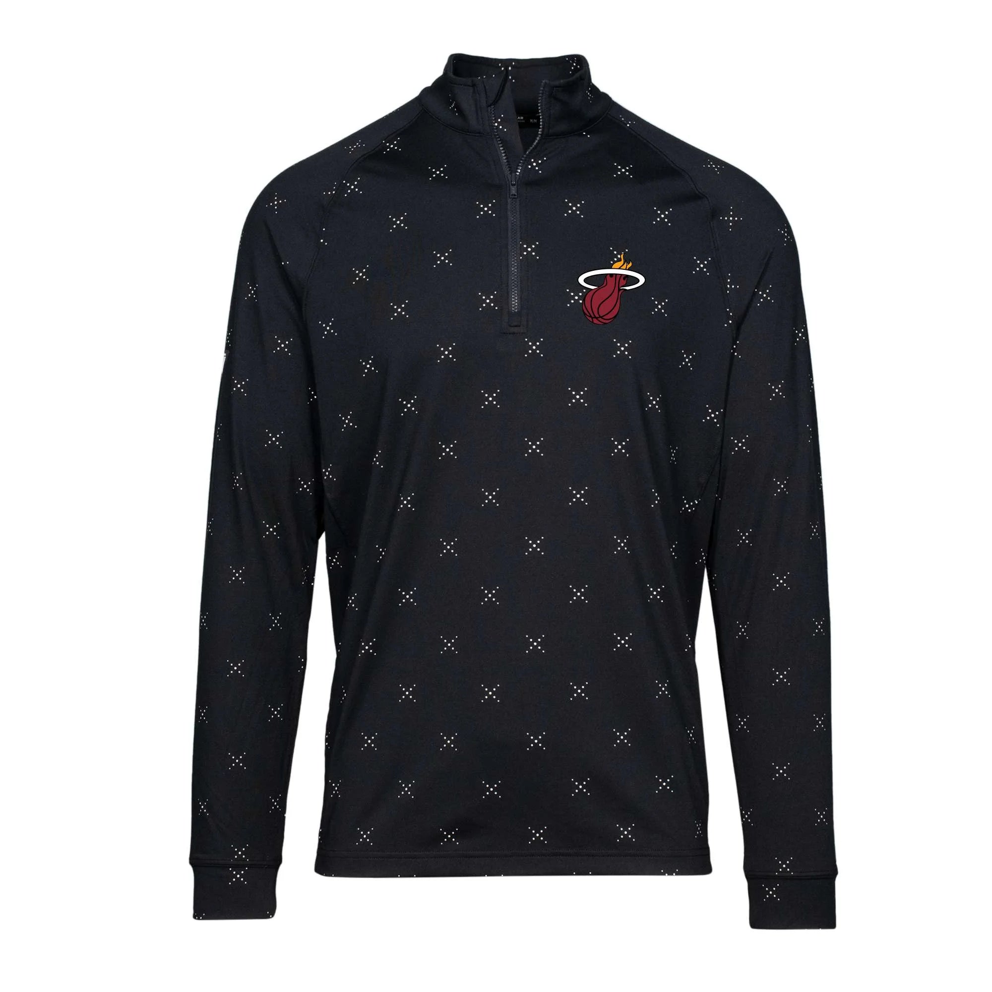 Men's Levelwear Black Miami Heat Finley Insignia Core Quarter-Zip Pullover Top