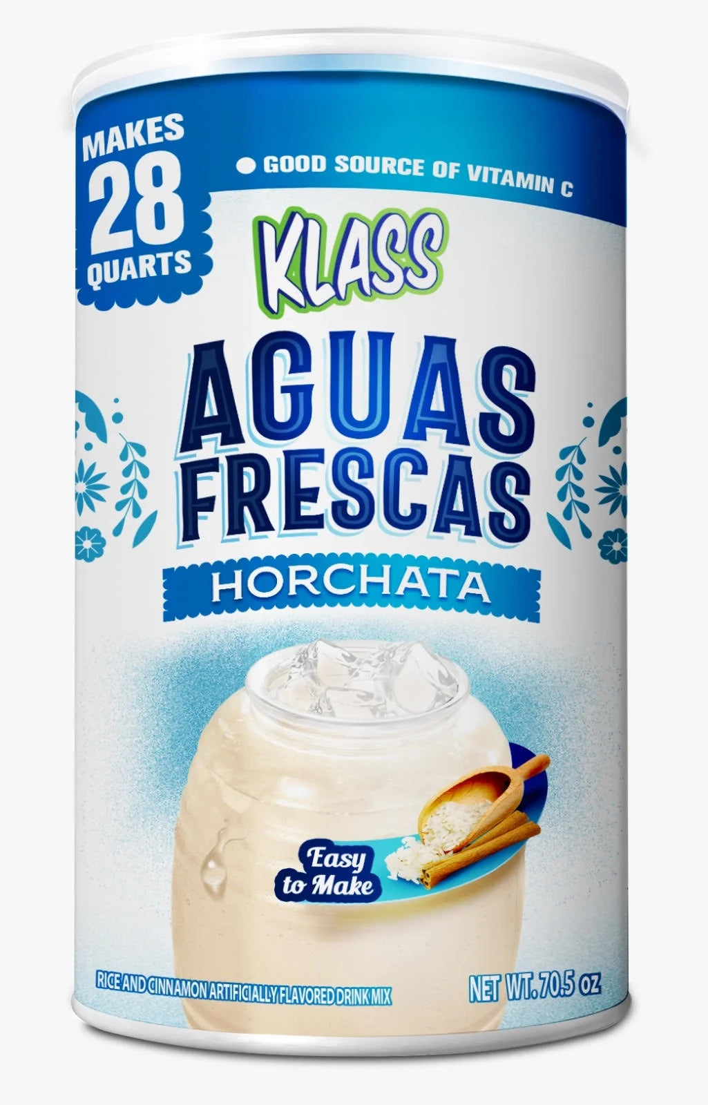 Klass Drink Mix, Horchata Rice and Cinnamon, 70.5 Oz, 1 Count
