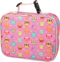 Bentology Lunch Box for Girls - Kids Insulated Lunchbox Tote Bag Fits Bento Boxes - Owl