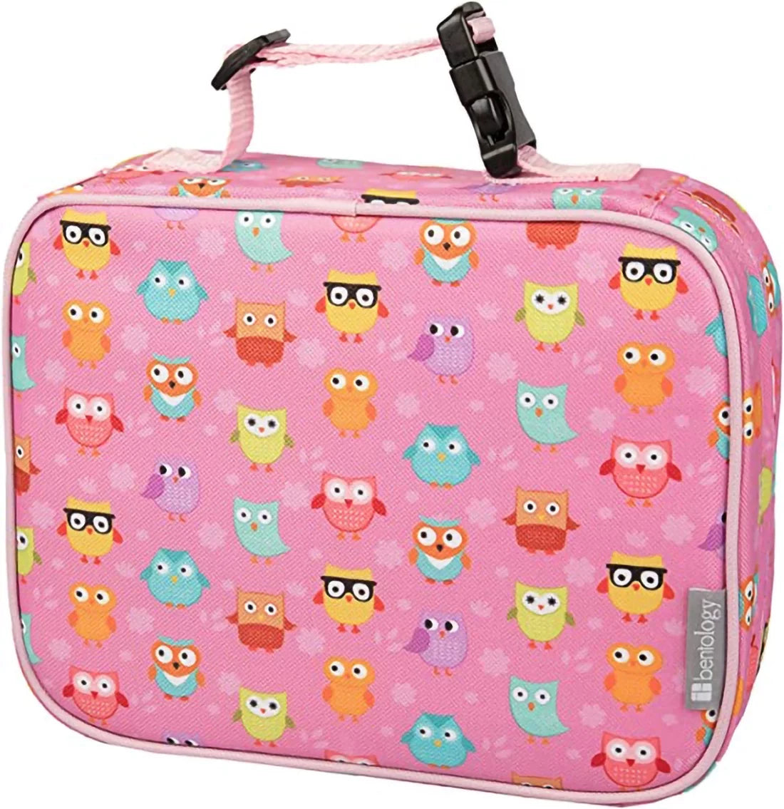 Bentology Lunch Box for Girls - Kids Insulated Lunchbox Tote Bag Fits Bento Boxes - Owl
