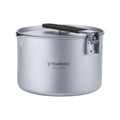 TOMSHOO Camping Soup Pot with Lid, 2L Portable Cooking Stock Pot, Collapsible Handle, Ideal for Backpacking