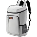 VEVOR 28 Cans Backpack Cooler Leakproof Waterproof Insulated Lightweight Beach Cooler Bag for Hiking, Camping, BBQ Grey & Black Grey