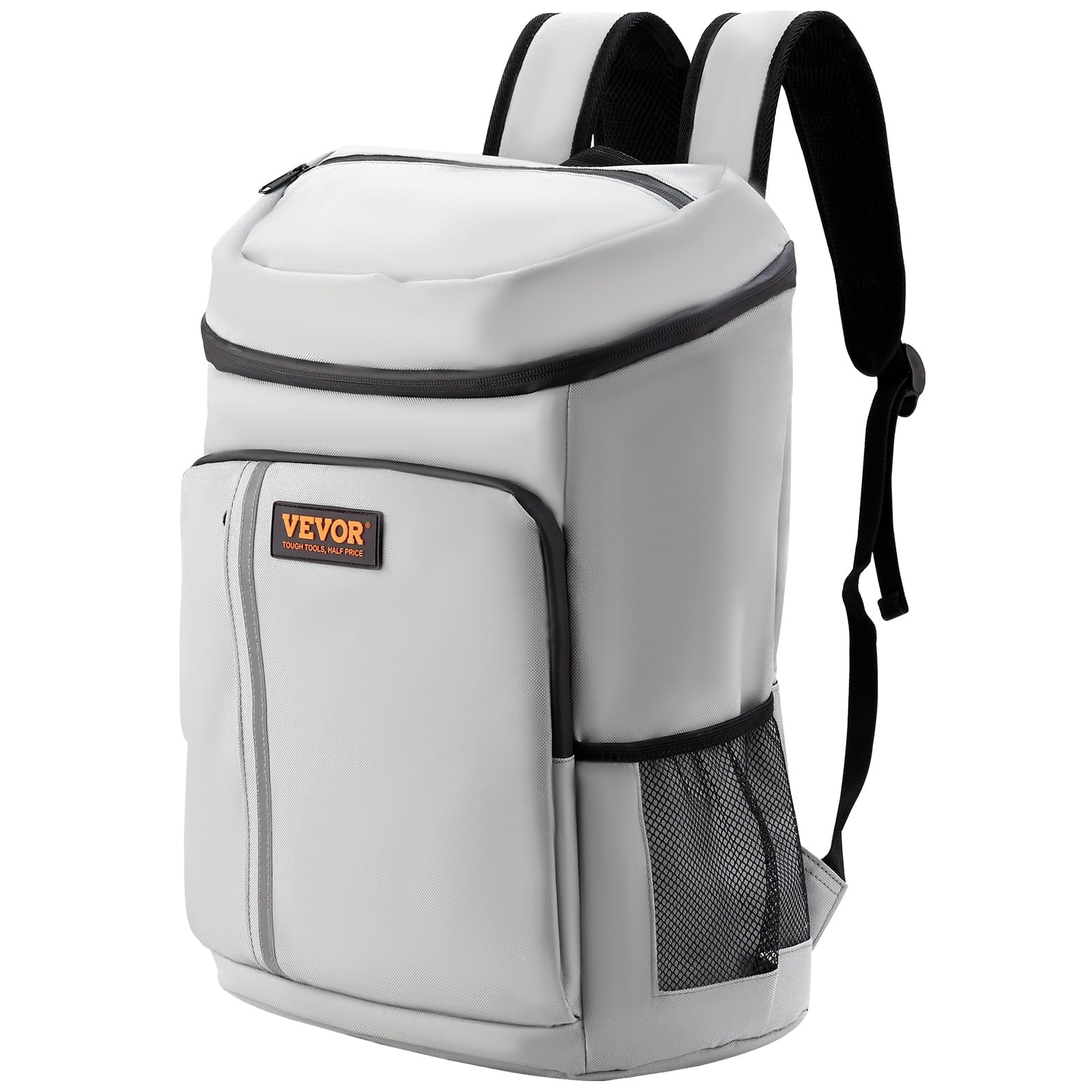 VEVOR 28 Cans Backpack Cooler Leakproof Waterproof Insulated Lightweight Beach Cooler Bag for Hiking, Camping, BBQ Grey & Black Grey