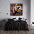 Kobe Bryant KING KOBE Original Painting by Memento -30x30 Ready to Hang Canvas Print -Black Mamba -Biggie smalls