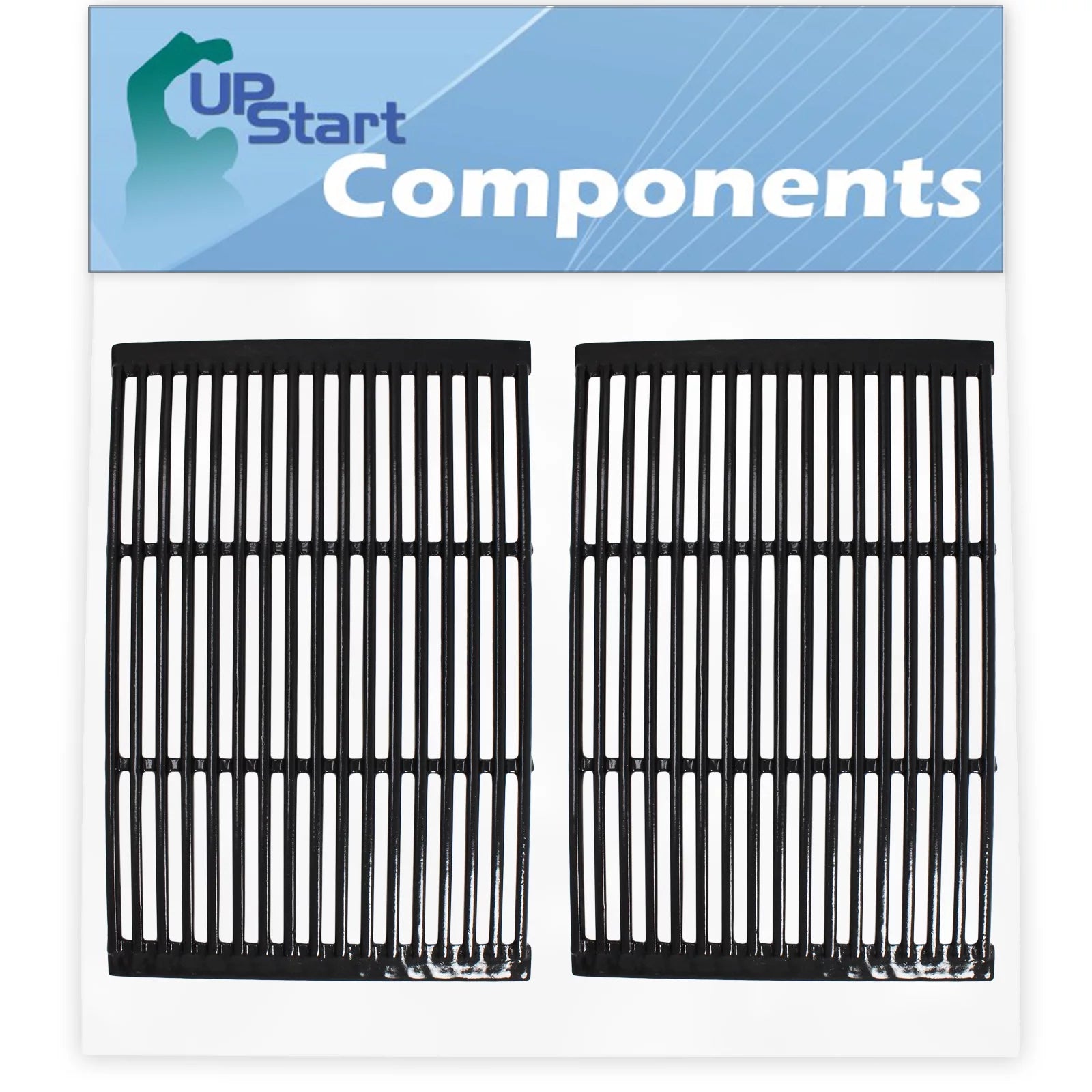 2-Pack BBQ Grill Cooking Grates Replacement Parts for Charmglow 810-8532-S - Compatible Barbeque Porcelain Enameled Cast Iron Grid 19