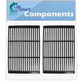 2-Pack BBQ Grill Cooking Grates Replacement Parts for Brinkmann 810-6320-V - Compatible Barbeque Porcelain Enameled Cast Iron Grid 19