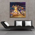 Kobe Bryant #8 vs Kobe #24 Lakers 40x40 Canvas Print Ready to Hang -