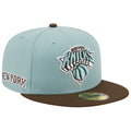 Men's New Era Light Blue/Brown New York Knicks Two-Tone 59FIFTY Fitted Hat