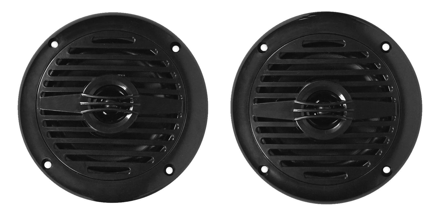 Pair Rockville MS40B Black 4 200 Watt Marine Boat Speakers Compact and Powerful