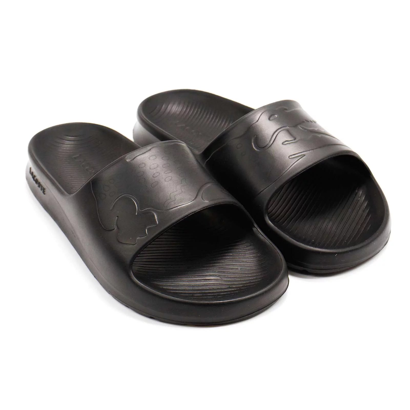 Lacoste Men's Croco 2.0 1122 2 Slide Sandals, Black,7 M US