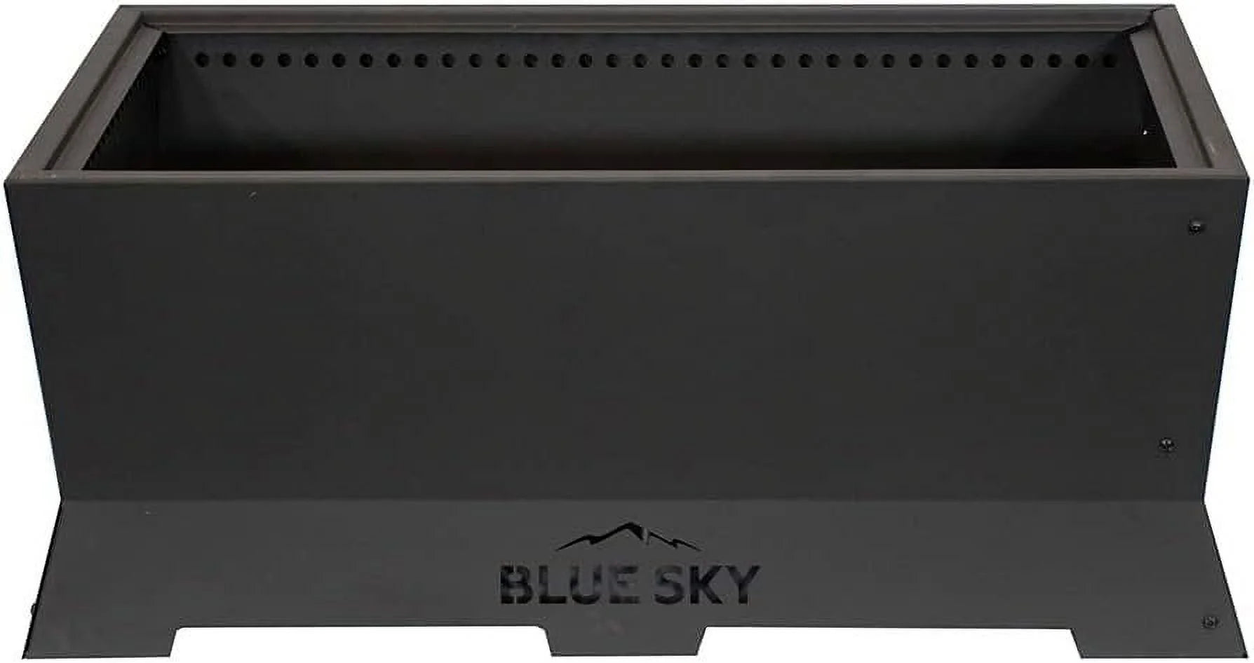Blue Sky Outdoor Living Rectangle Peak Smokeless Patio Fire Pit, Dual Lift-Out Ash Catches, Black