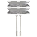 2-Pack BBQ Gas Grill Tube Burner & Heat Shield Plate Tent Replacement Parts for Nex 720-0677 - Old - Compatible Barbeque Stainless Steel Pipe Burners & Flame Tamer, Guard, Deflector, Flavorizer Bar