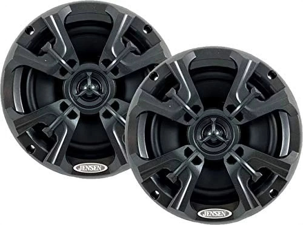 Jensen MSX60RVR Marine Speakers 6.5 Coaxial Speaker, Completely Waterproof With UV Resistant Materials To Withstand the Outdoor Elements, Sold as Pair, Graphite Gray