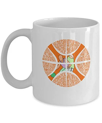 Mug Basketball - Ball - Sport Theme Gift - 11 oz Ceramic Coffee Cup
