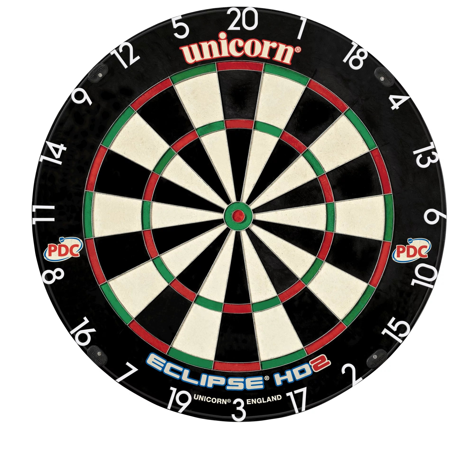 Unicorn Eclipse HD2 High Definition Professional Bristle Dartboard with Increased Playing Area and Super Thin Bullseye