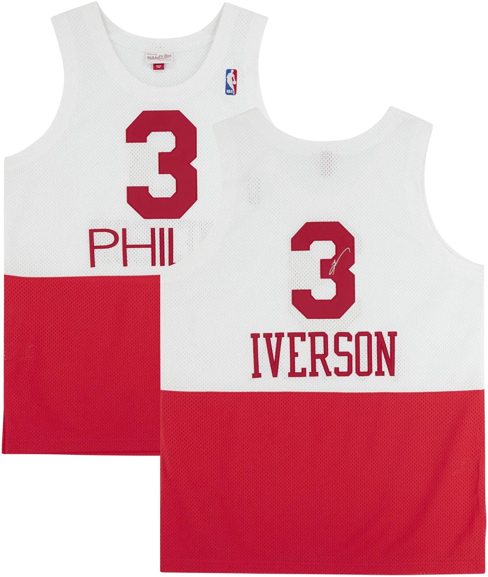 Allen Iverson Philadelphia 76ers Autographed Red & White 2003-04 Mitchell & Ness Authentic Jersey - Fanatics Authentic Certified