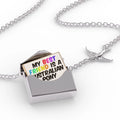 Locket Necklace My best Friend a Australian Pony, Horse in a silver Envelope Neonblond