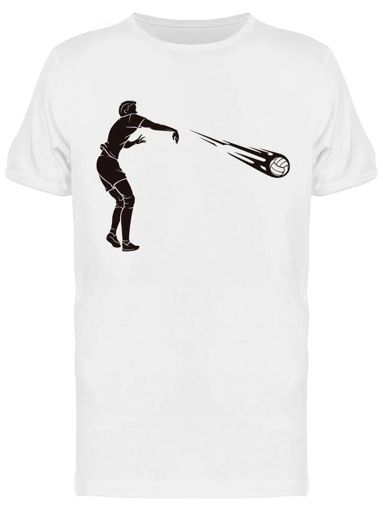 Volleyball Powerful Spike T-Shirt Men -Image by Shutterstock, Male XX-Large